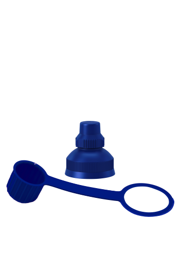 Set Drehtrinkverschluss & Verschlusskappe Blau Dunkel